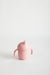 Wheat Straw Sippy Cup in Rose. White screw top lid, sappy spout and handles.
