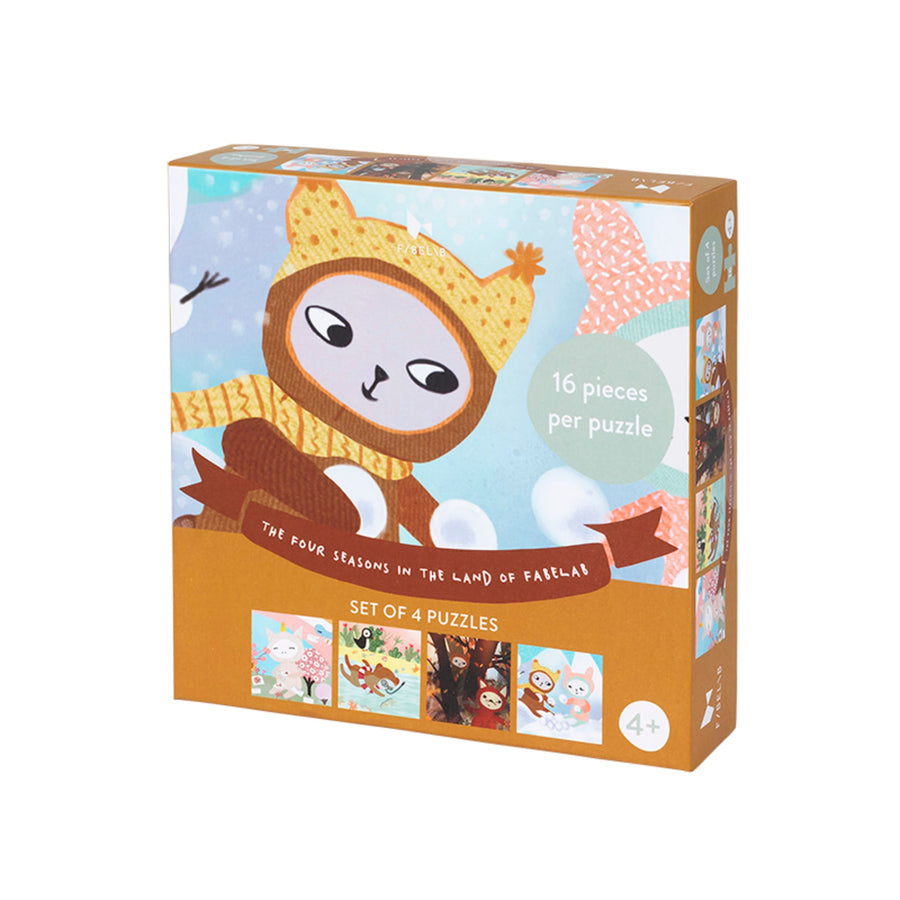 4 seasons puzzle - set of 4