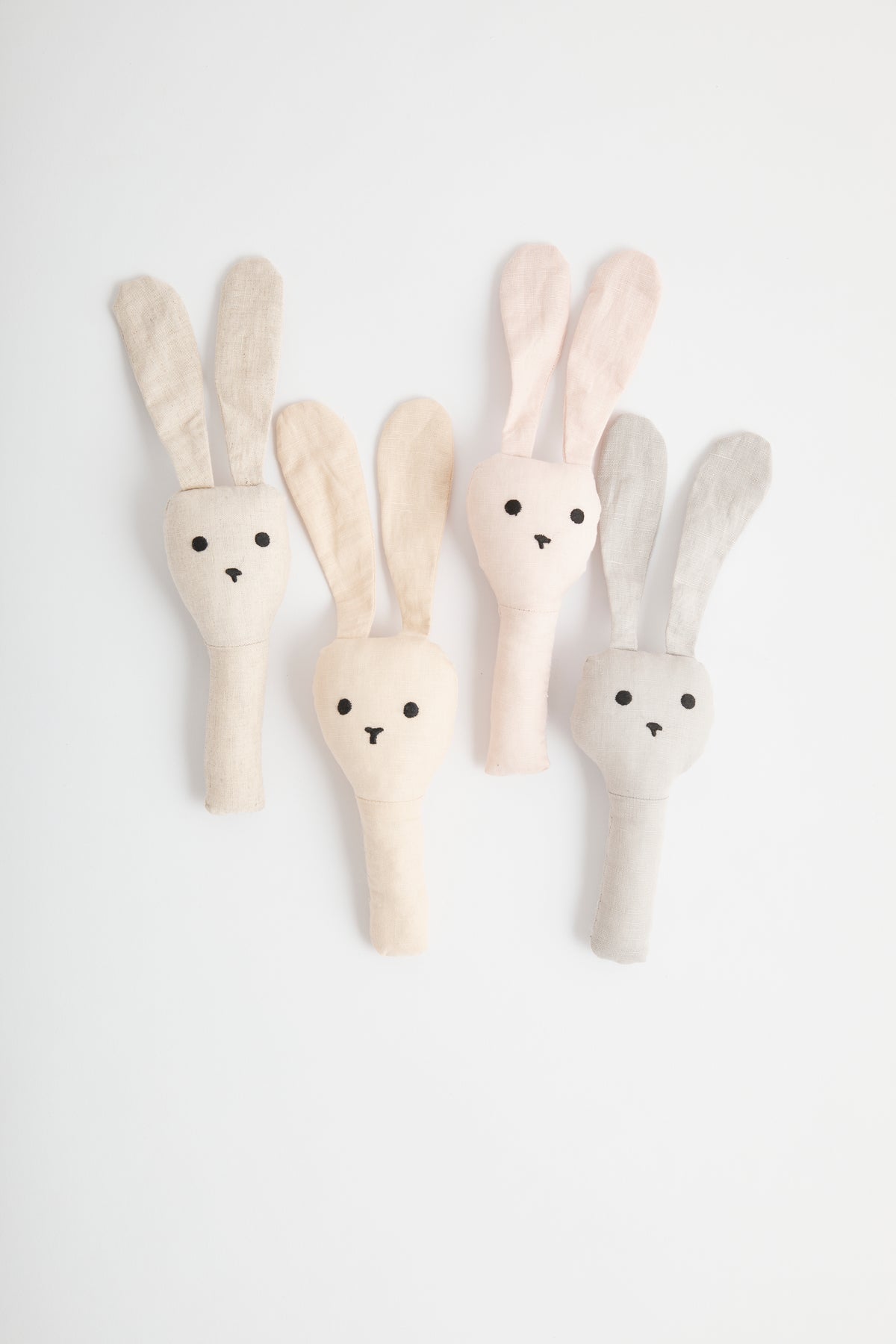 Linen Bunny Rattle - Musk