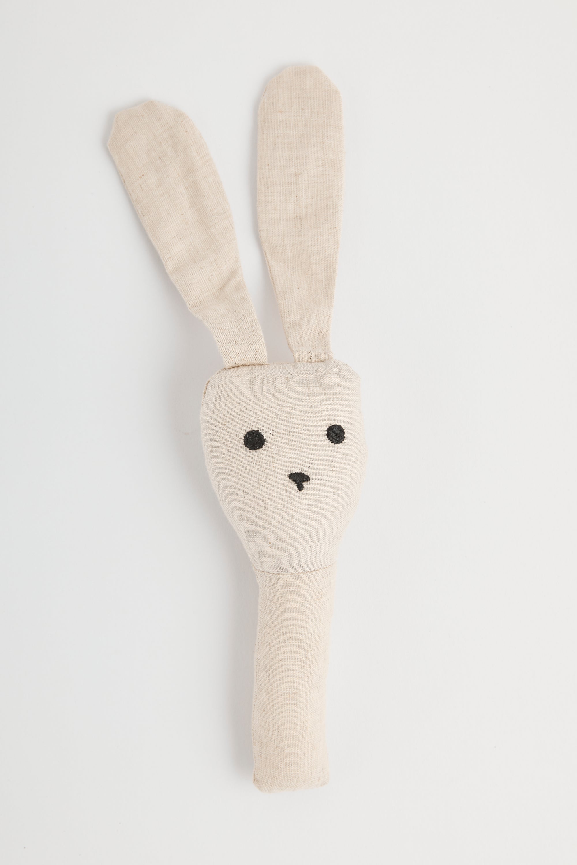 Linen Bunny Rattle - Flax