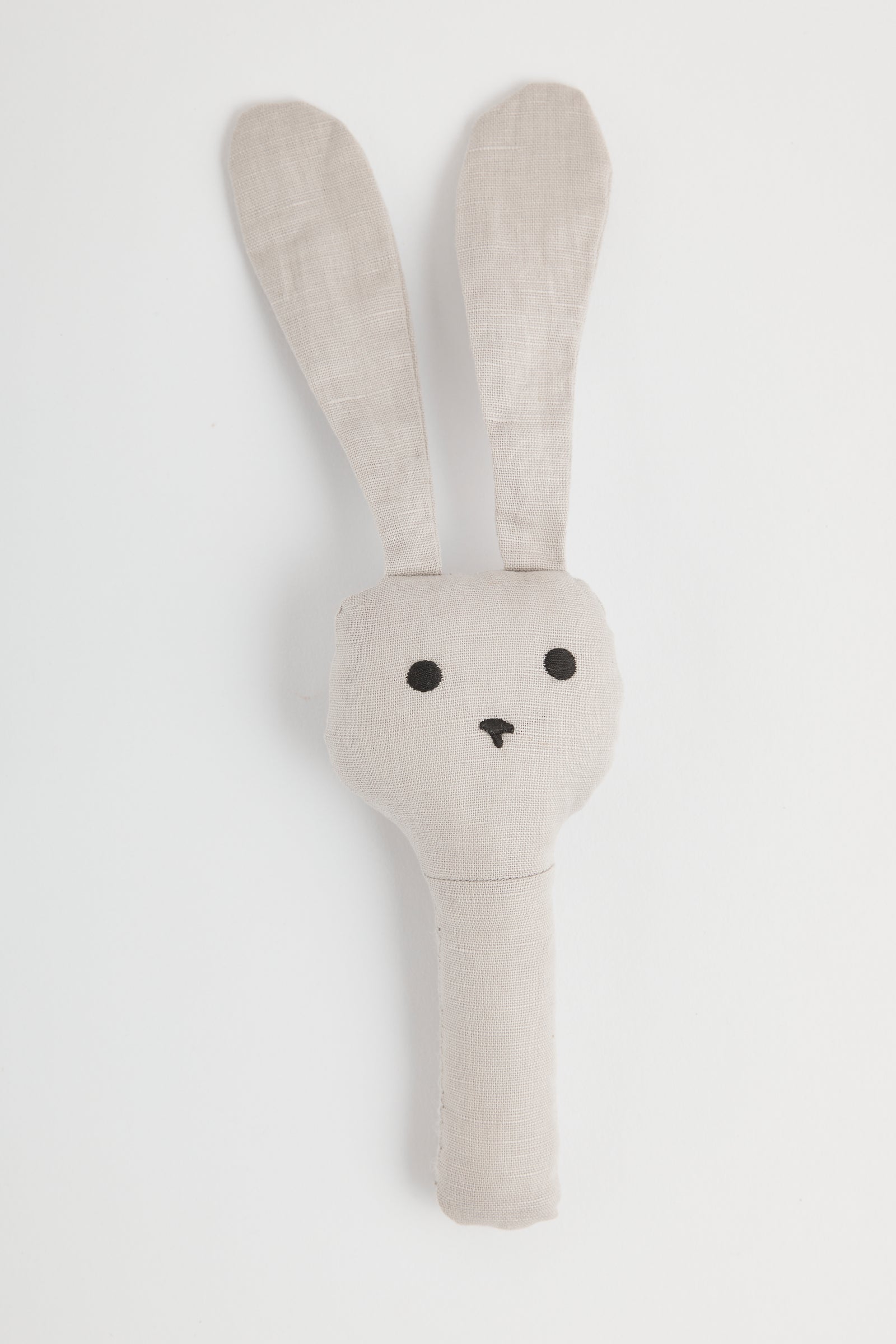 Linen Bunny Rattle - Powder Blue