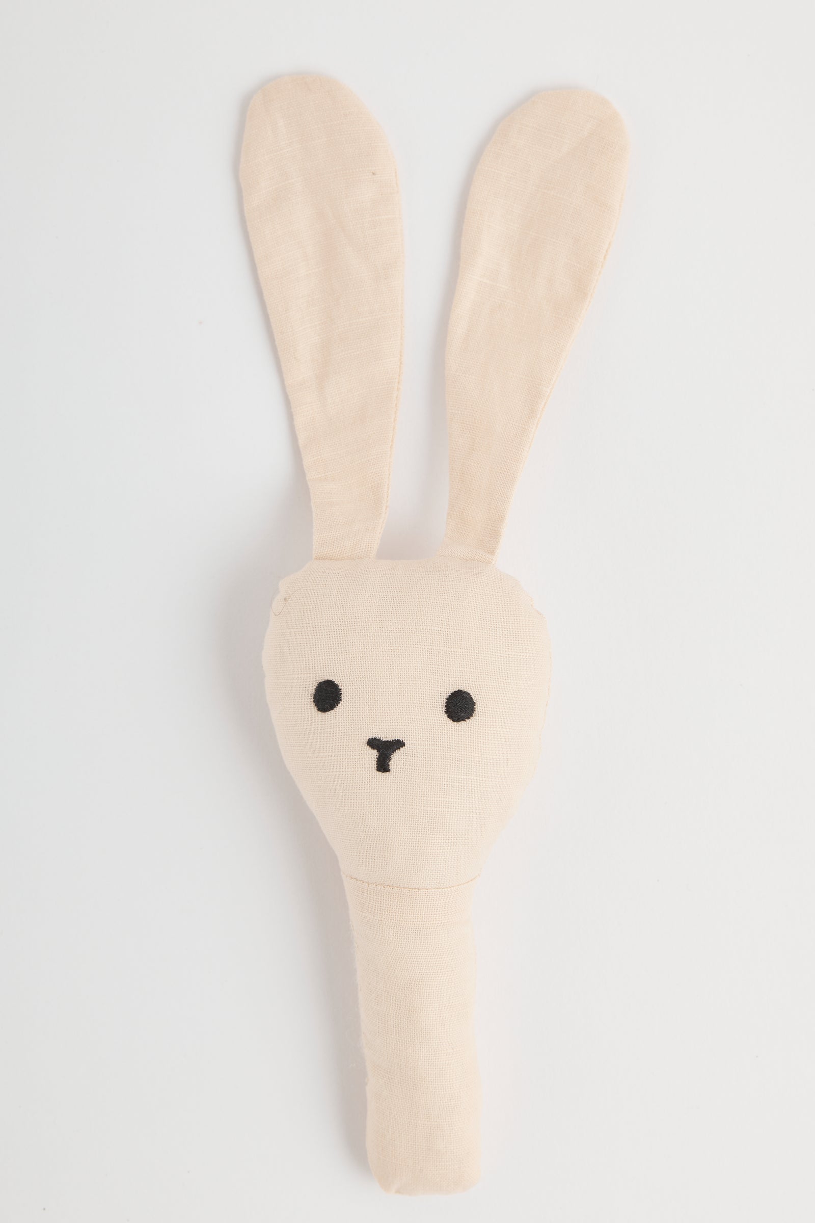 Linen Bunny Rattle - Buttermilk