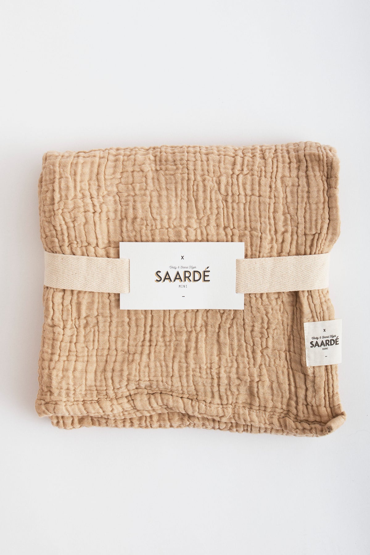 Enes Crinkle Baby Blanket - Sand/Clay