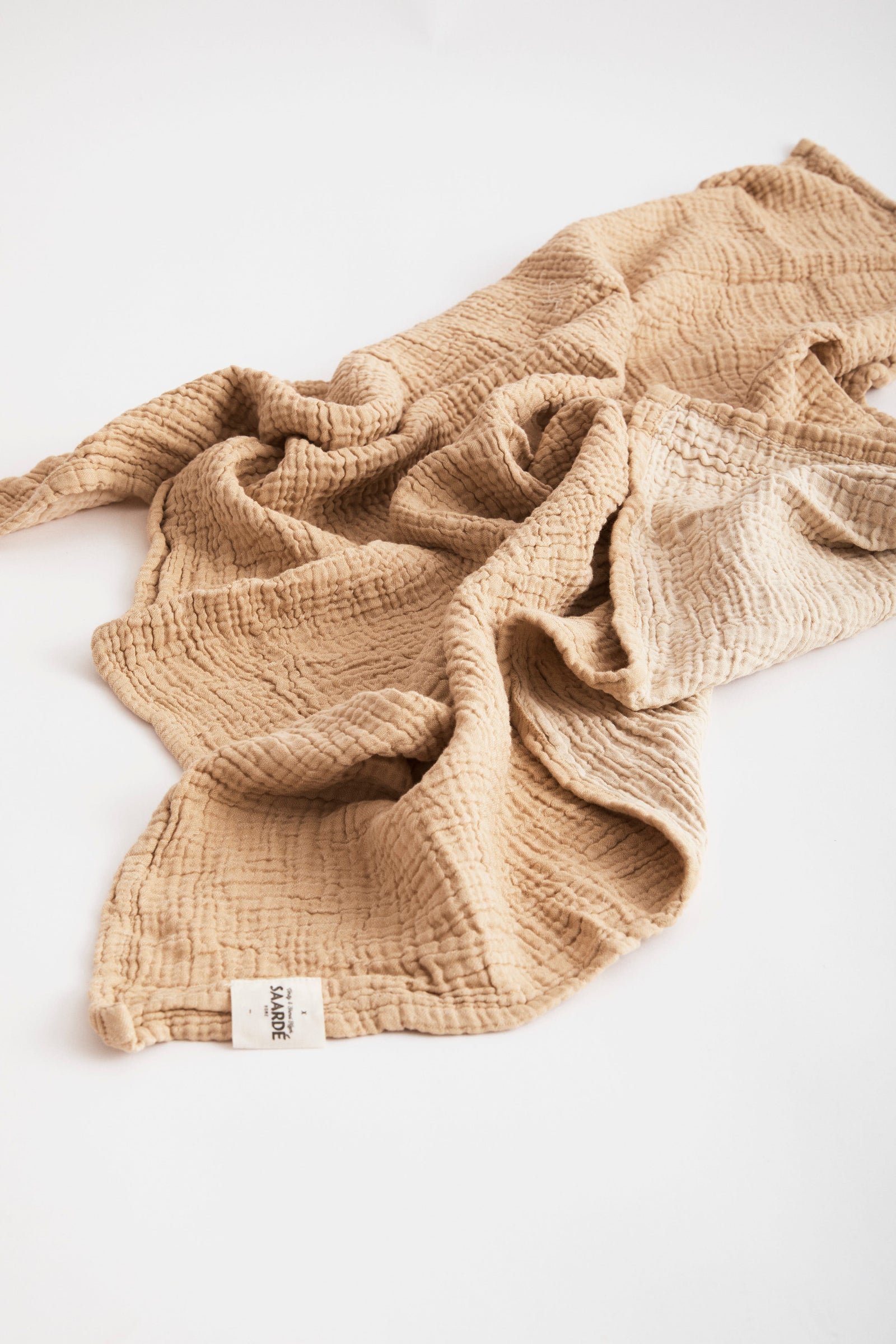 Enes Crinkle Baby Blanket - Sand/Clay