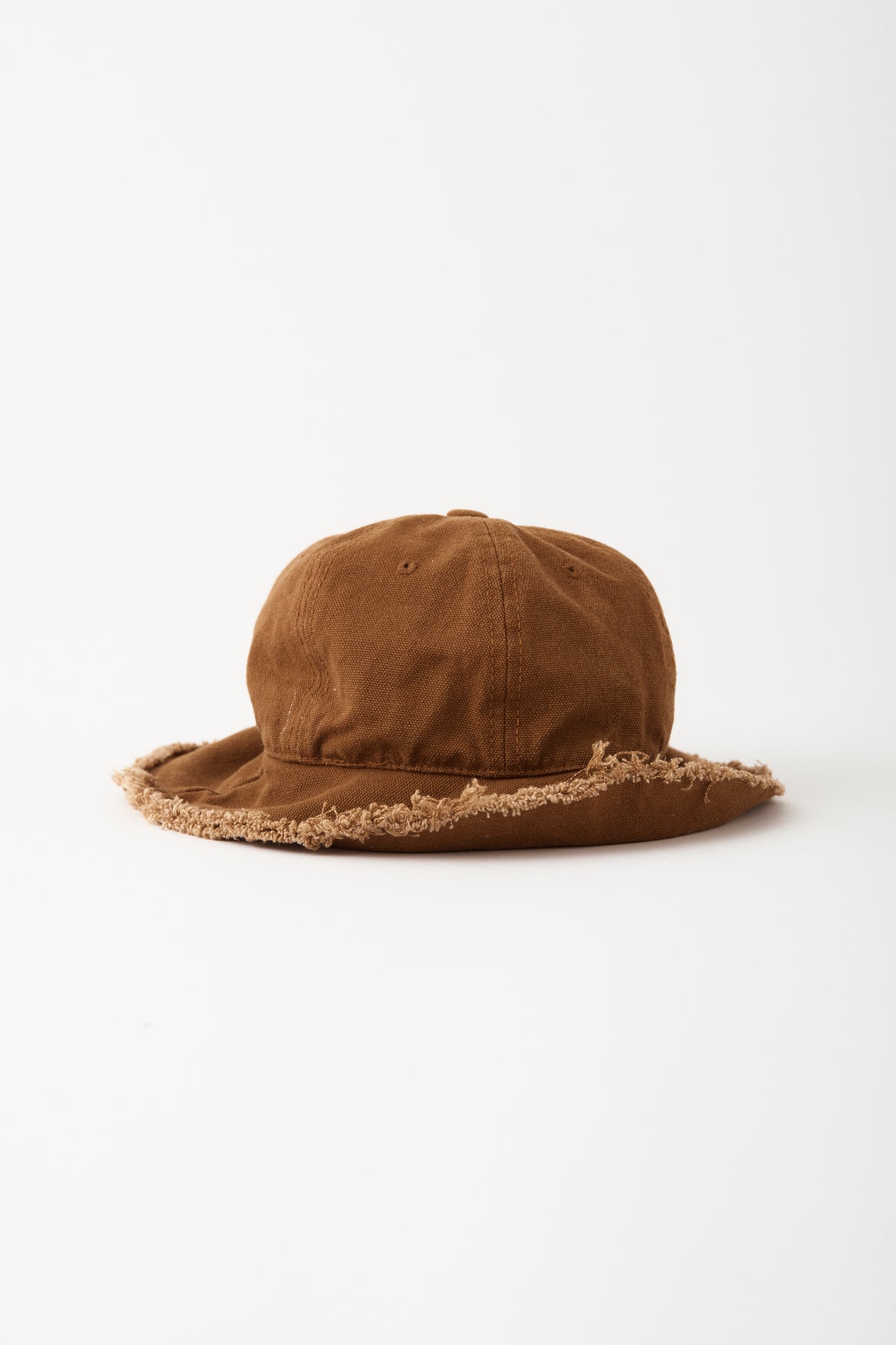 Raw Hem Bucket Hat - Coffee