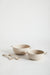Wheat straw dinnerware set in Oat, -Set contains: 1 x large bowl, 1 x small bowl, 1 x spoon & fork