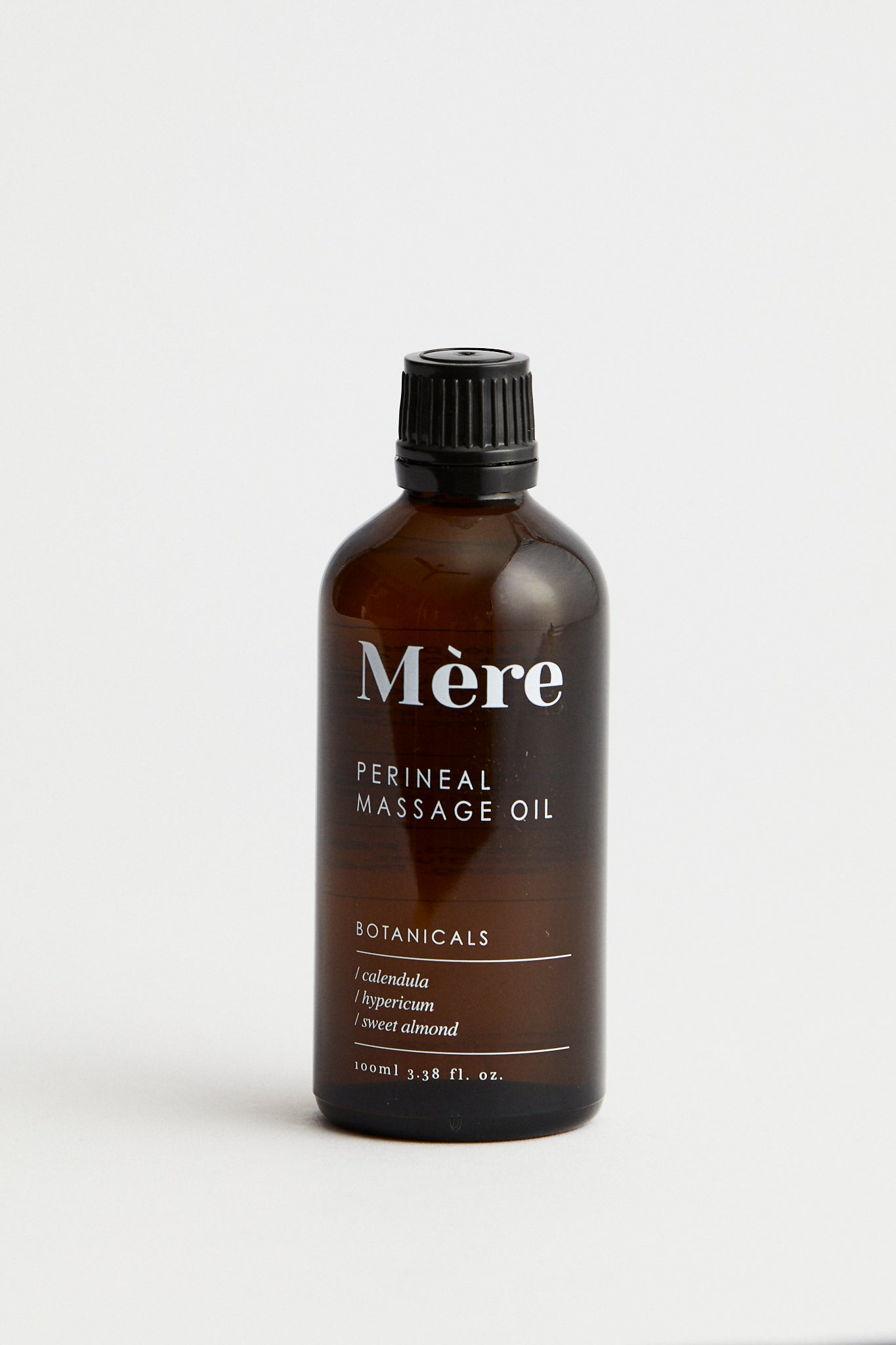 Ambrosias glass bottle, with white branded writing. 100ml bottle