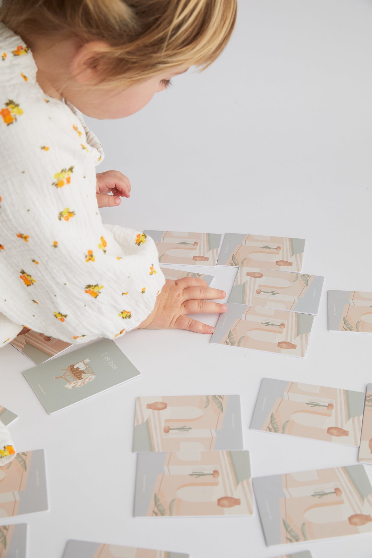 Affirmation memory card game