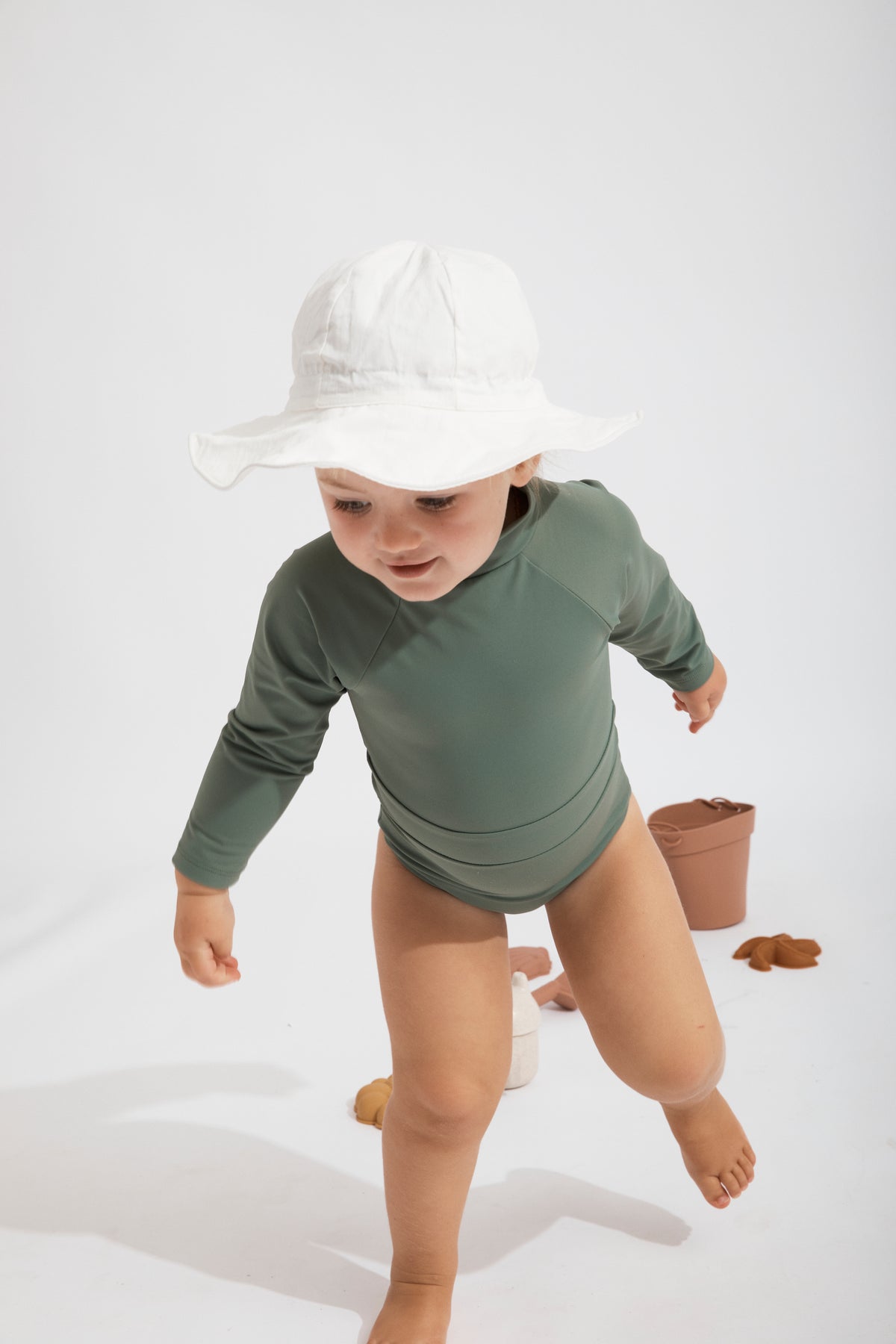 June Long Sleeve One-Piece - Moss